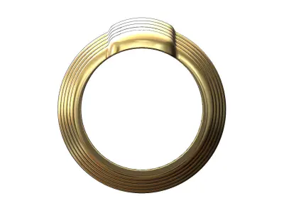 Rounded Square cushion signet ring 3D print model