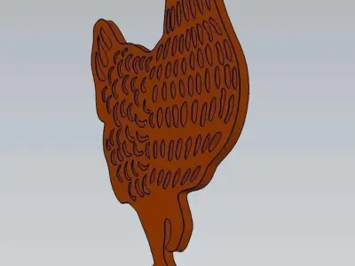 Wonderful Artificial Hen Home and Garden Outdoor Lawn Decor 3D model