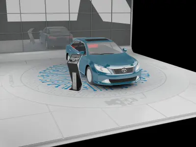 Booth Exhibition Stand a224c 3D model