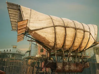 Wild West City - Wild West Town - Wild West Sky City - Town 3D model