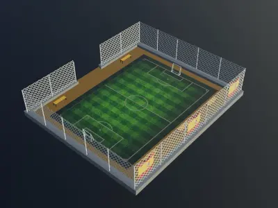 Soccer Stadium - Spain Low-poly 3D model