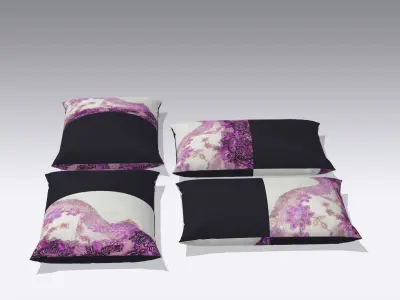 Cushions Low-poly 3D model