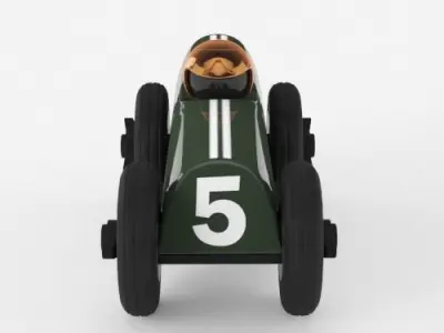 Bull Burn Dark Green Copper Helmet Bentley Race Car 3D model