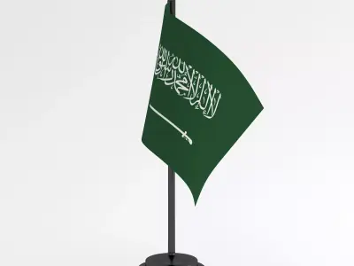 Table Flag Saudi Arabia 3D model