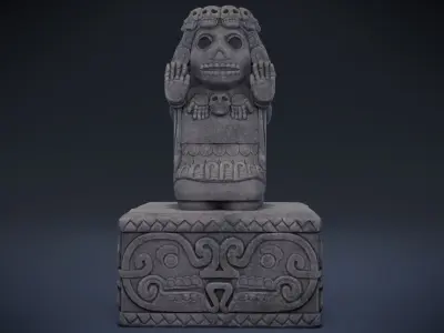 Cihuateteo - Aztec Deity Low-poly 3D model