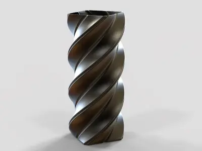 Spiral Flower Vase 3D print model