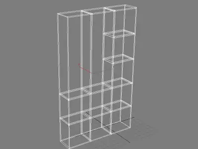 Bookshelf bookcase with shelves 3D model