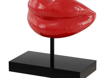 Figurine red lips 03 3D model
