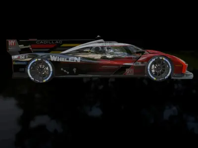 Cadillac race car from Lemans Hybrid 3D MODEl 3D model