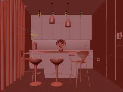 Modern Kitchen 3D model