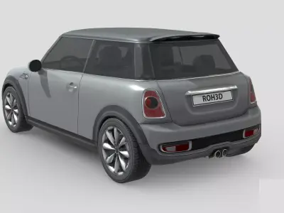 Low Poly Car - Mini Cooper S hardtop 2011 Low-poly 3D model