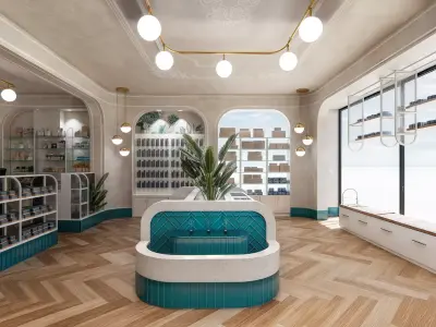 Premium Pharmacy Interior Modern Retail Store V2 SketchUp 3D model