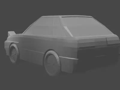 Low Poly Toyota ae86 Low-poly 3D model