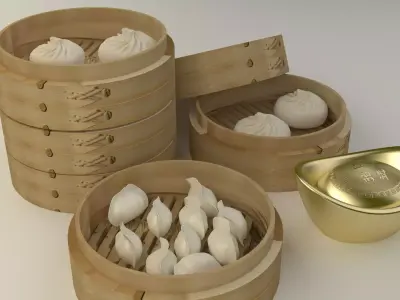 Chinese steamer 3D model