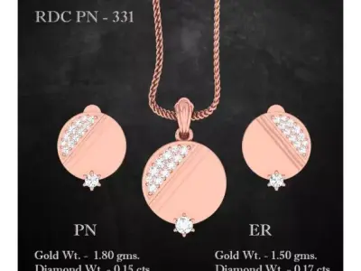 Pendant Earrings combo - 331 3D print model