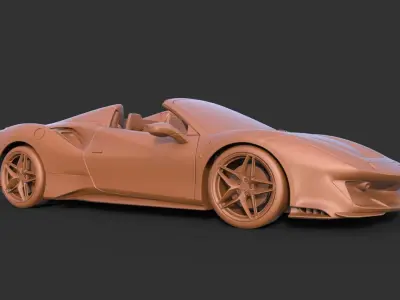Ferrari 488 Pista Spider 3D print model
