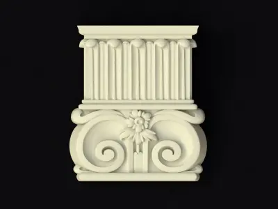 carved pilaster 3D model 4