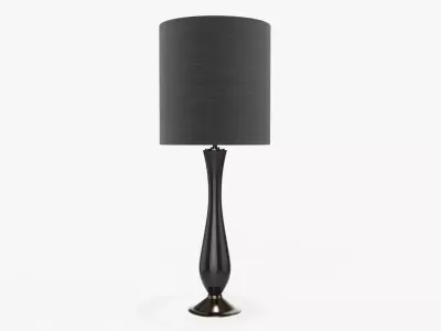 Table lamp with lampshade 03 3D model