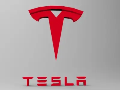 Tesla Logo Low-poly 3D model
