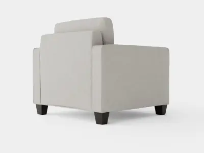 Plaza armchair sand Low-poly 3D model