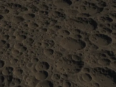 High-polly Crater Battlefield 3D model