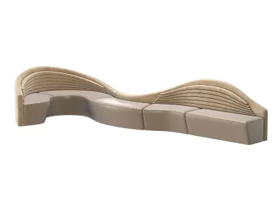 VIP Lounge Lobby sofa L 3D model