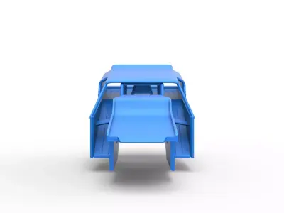 Shell of Vintage Dirt Modified stock car V3 Scale 1 to 25 3D print model