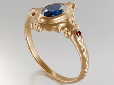 Midnight Sovereign Ring - 3D Free print ready Free  Free 3D print model