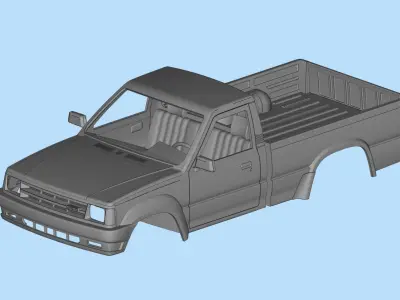 Mazda B series B2600 B2200 Regular Cab 3d print rc car parts 3D print model