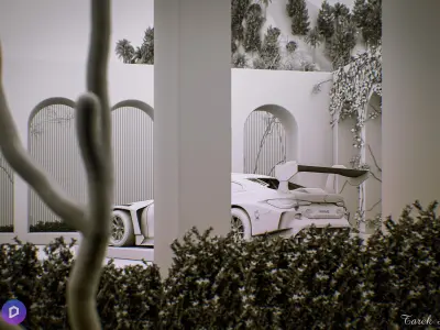 Car 3d Podium Display Mockup Low-poly 3D model