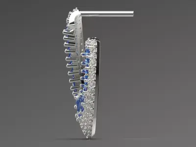luxury jewelry earring je0107 3D print model