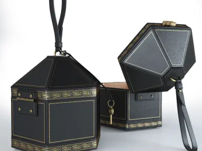   GUCCI women  leather handbag  3D model