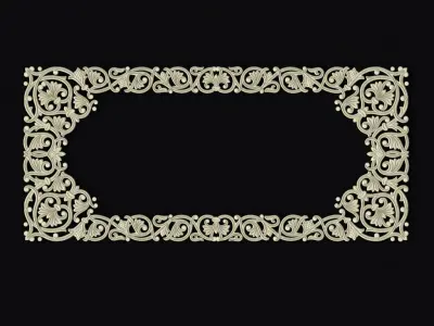 Central decor ornament for furniture 3D model 855