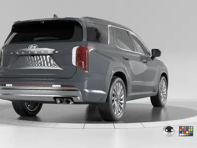 Hyundai Palisade 2024 SUV -photoreal-Vray-Redshift-Unreal-lights 3D model