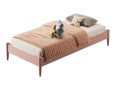AFI Pasadena 14 Espresso Solid Wood Platform Bed 3D model