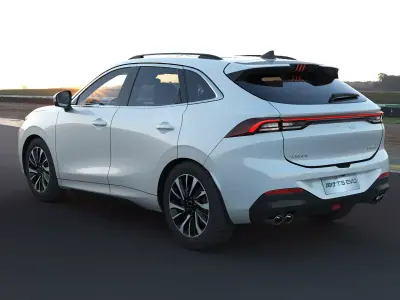 2023 Dongfeng Forthing T5 EVO with lowpoly interior Low-poly 3D model