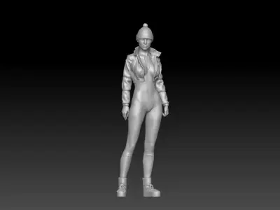 winter girl 1 3D print model