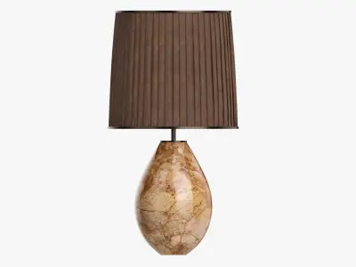 Table lamp with lampshade 01 3D model