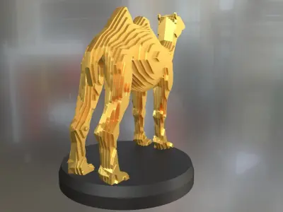 Parametric Camel Low-poly 3D model purchase