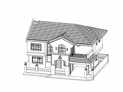 house complete revit project p8 3D model