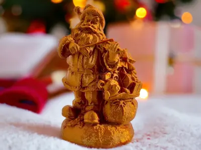 Santa and Teddy 3D print model