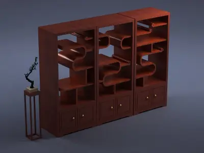 cabinet cabinet wardrobe sofa bed table bookshelve 3D model