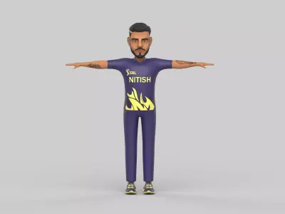 Nitish Rana  3D model