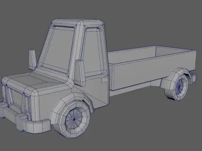 Low Poly Truck Pack - 15 Pieces Low-poly 3D model