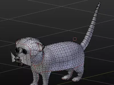 Meercat animated rigged low poly 3D model