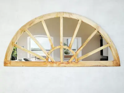 Antique Arch Window Mirror 3D model