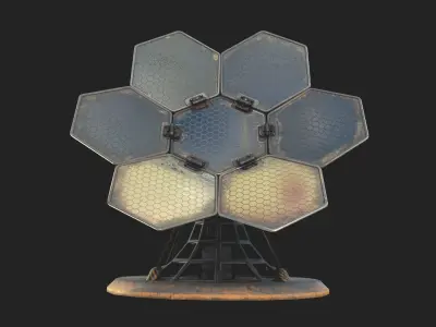 SCIFI SOLAR PANEL Low-poly 3D model