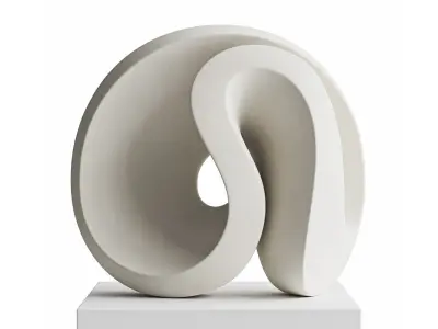 Abstract sculpture by Jan Van Der Laan 3D model