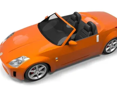NISSAN 350Z CABRIO LOWPOLY Low-poly 3D model