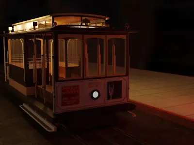 Cable Car San Francisco By SouthcalSceneries Low-poly 3D model